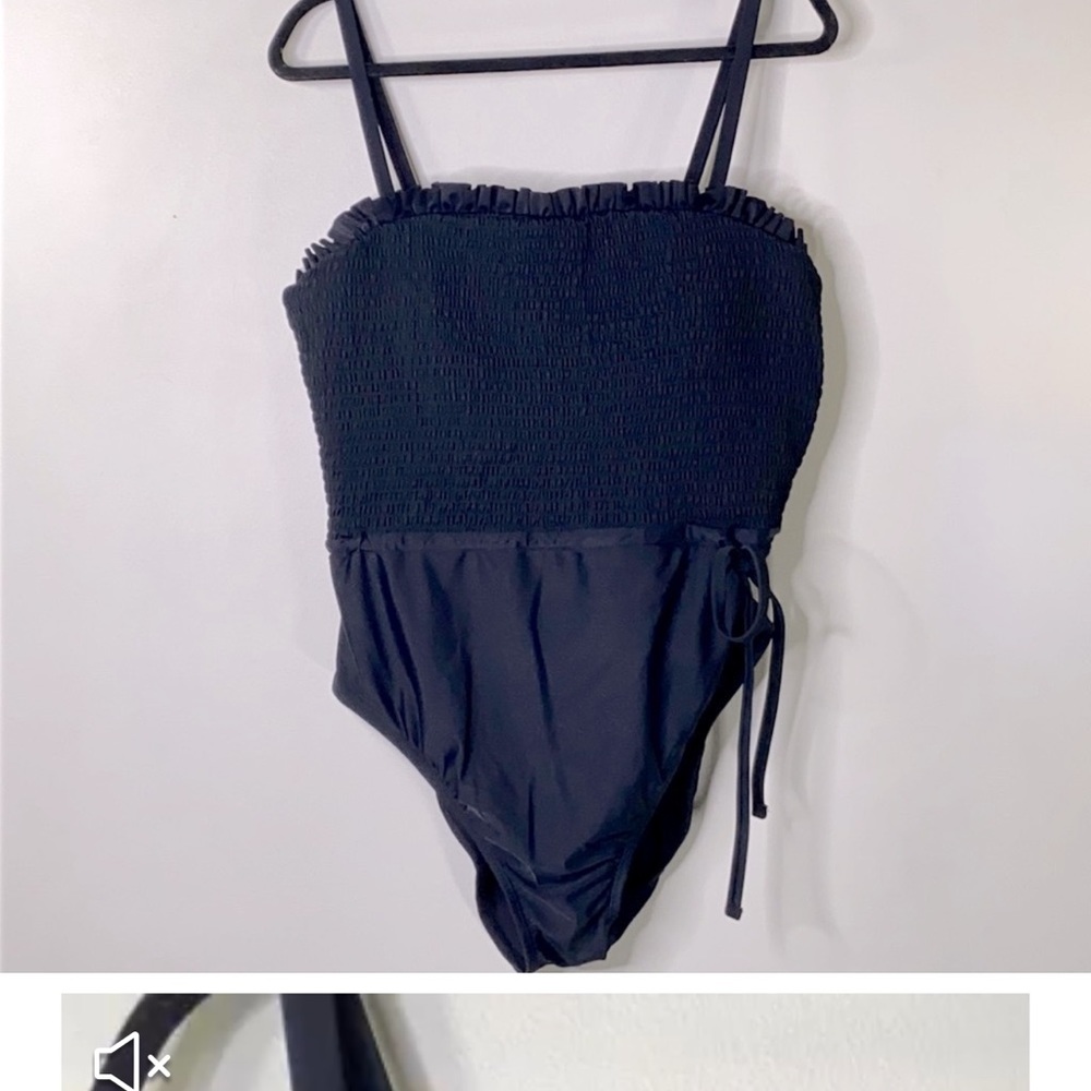 Anthropologie smocked and ruffle one piece swim suit Size 2XL